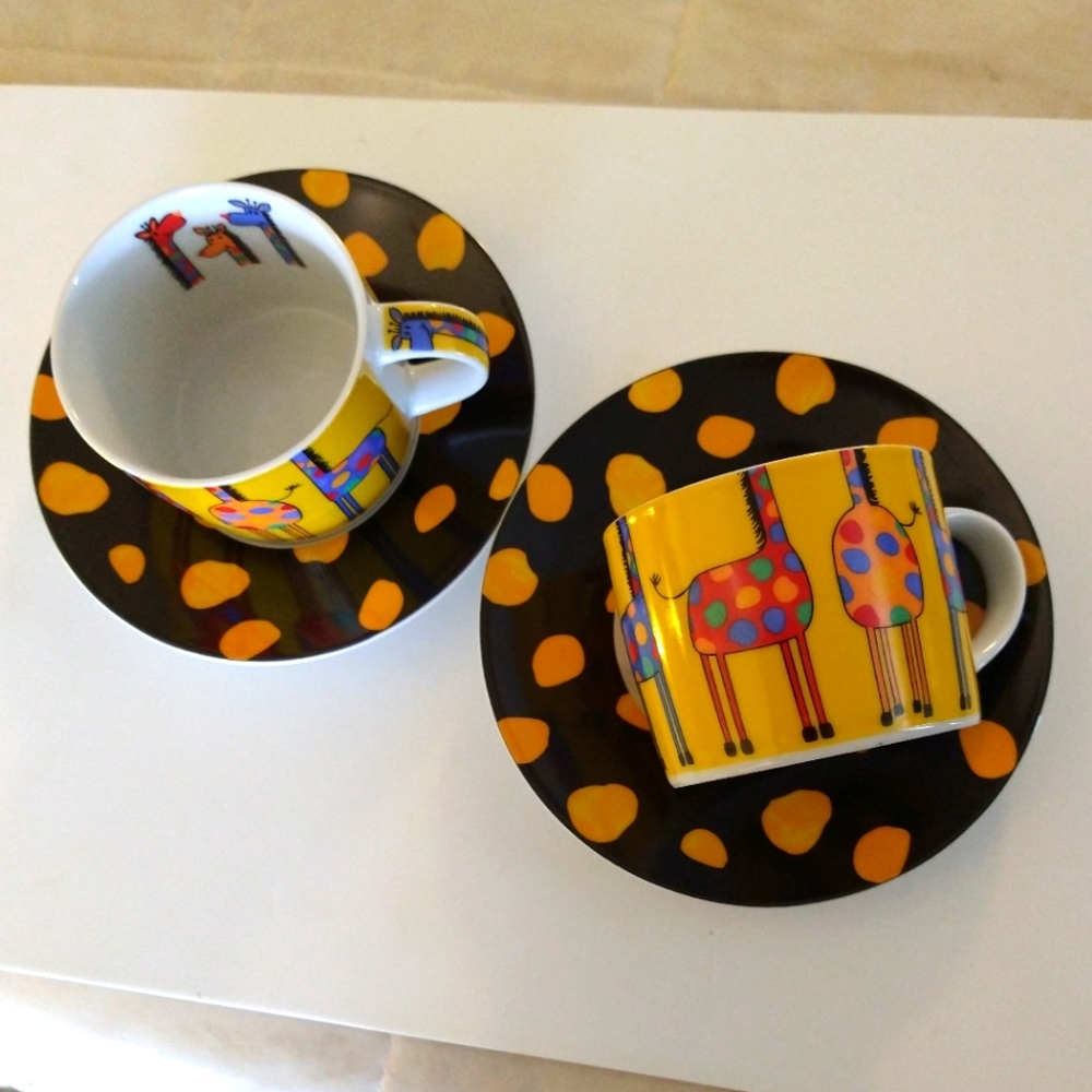 Multiple Choice Giraffe Mug & Saucer Set